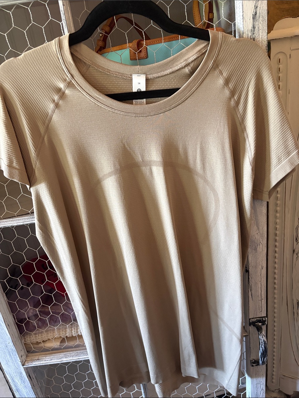 lululemon athletica Short Sleeve Crew Tee in Beige